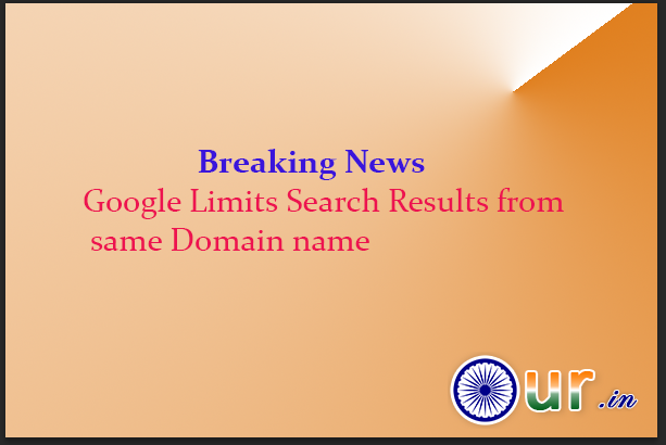 Google limits search results from same domain name